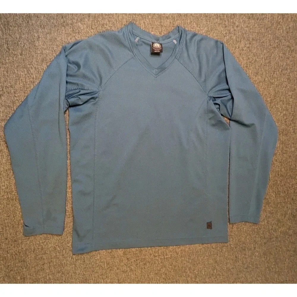 NIKE ACG LONG SLEEVE DRI-FIT PERFORMANCE JERSEY SHIRT WAFFLE KNIT BLUE MENS M